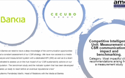 CECUBO group y Bankia finalistas tercer ano consecutivo de los AMEC AWARDS